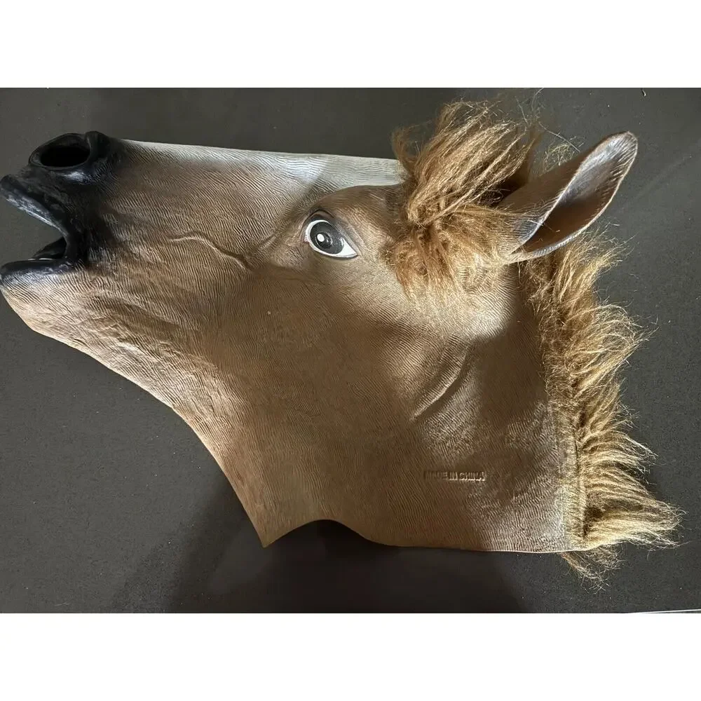 Horse Head Mask Costume Animal Head Halloween Or Fetish